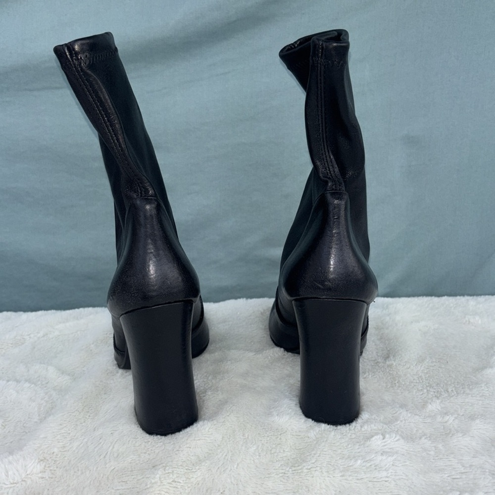 Nwot Stuart Weitzman Curveblock 100 Square Leathe… - image 4